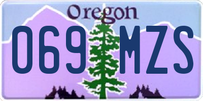 OR license plate 069MZS