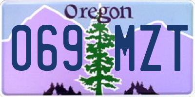 OR license plate 069MZT