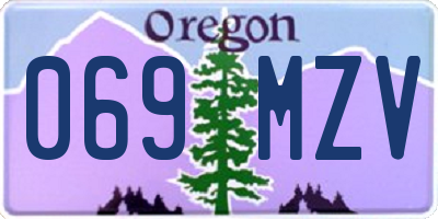 OR license plate 069MZV