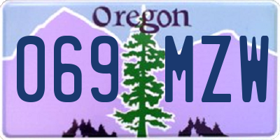 OR license plate 069MZW