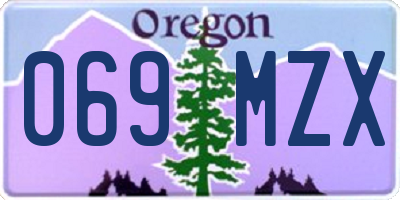 OR license plate 069MZX