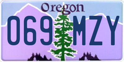 OR license plate 069MZY
