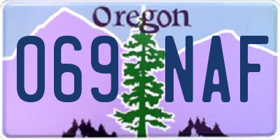 OR license plate 069NAF