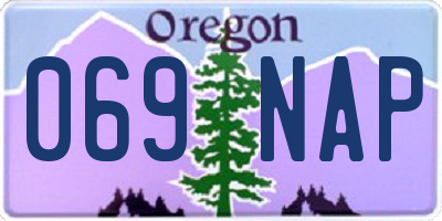 OR license plate 069NAP