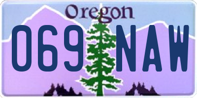 OR license plate 069NAW