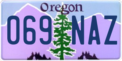 OR license plate 069NAZ