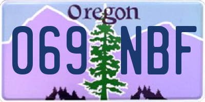 OR license plate 069NBF