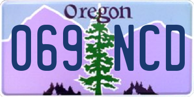 OR license plate 069NCD