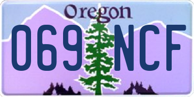 OR license plate 069NCF