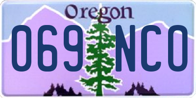 OR license plate 069NCO