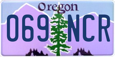 OR license plate 069NCR