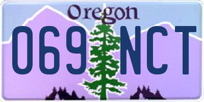 OR license plate 069NCT