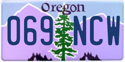 OR license plate 069NCW