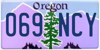 OR license plate 069NCY