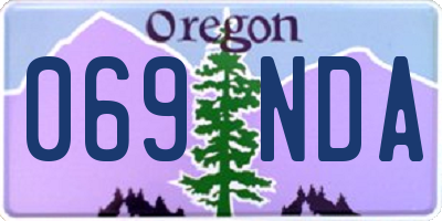 OR license plate 069NDA