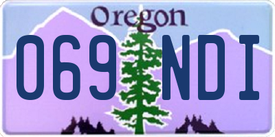 OR license plate 069NDI
