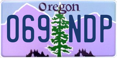 OR license plate 069NDP