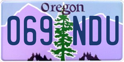 OR license plate 069NDU