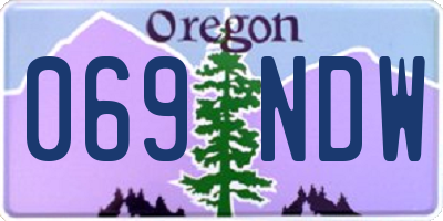 OR license plate 069NDW