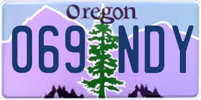 OR license plate 069NDY