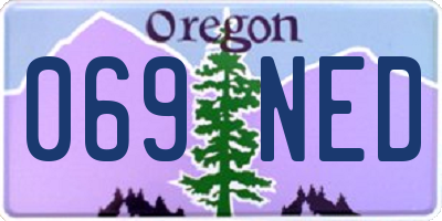 OR license plate 069NED