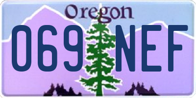 OR license plate 069NEF