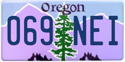 OR license plate 069NEI