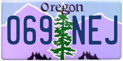 OR license plate 069NEJ