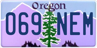 OR license plate 069NEM