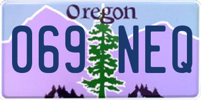 OR license plate 069NEQ