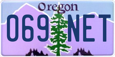 OR license plate 069NET
