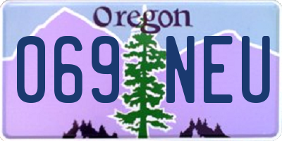 OR license plate 069NEU