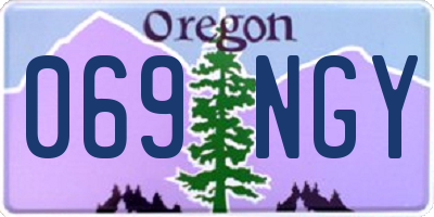 OR license plate 069NGY