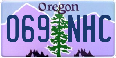 OR license plate 069NHC