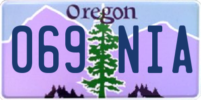 OR license plate 069NIA