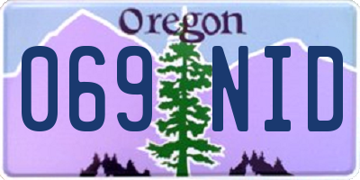OR license plate 069NID