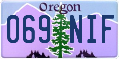OR license plate 069NIF