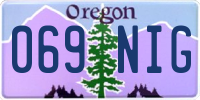 OR license plate 069NIG