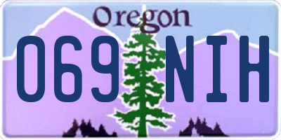 OR license plate 069NIH