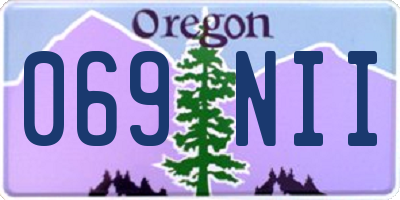 OR license plate 069NII