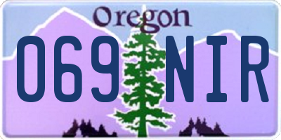 OR license plate 069NIR