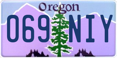 OR license plate 069NIY