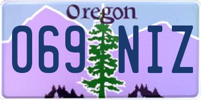 OR license plate 069NIZ