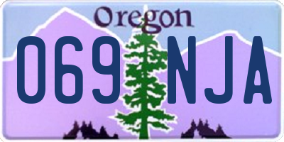 OR license plate 069NJA