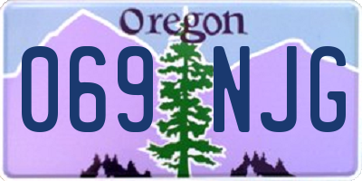 OR license plate 069NJG
