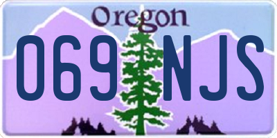 OR license plate 069NJS
