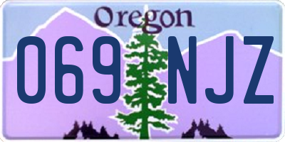 OR license plate 069NJZ