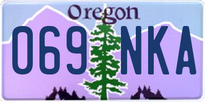 OR license plate 069NKA