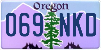OR license plate 069NKD