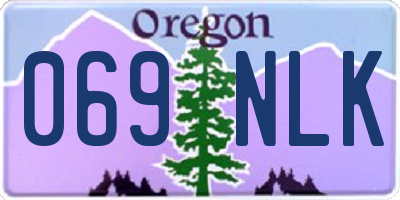 OR license plate 069NLK